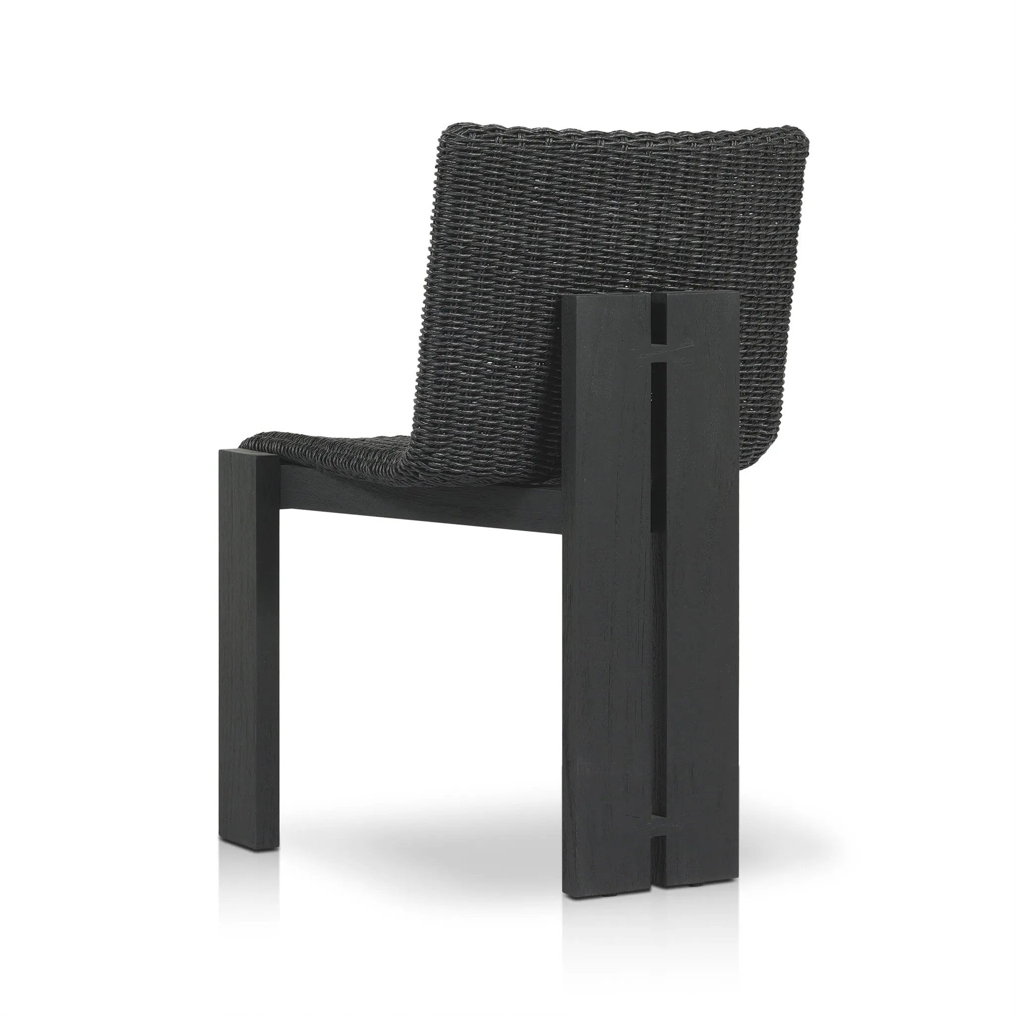 Featuring Roxy Faux Black Hyacinth Outdoor Dining Chair by Four Hands at Amethyst Home. Expertly crafted for outdoor use, the Roxy Faux Black Hyacinth Dining Chair combines style and functionality. Its durable construction makes it perfect for outdoor dining, while its elegant design adds a touch of sophistication to any space. Get ready to elevate your outdoor. Amethyst Home provides interior design, new home construction design consulting, vintage area rugs, and lighting in the Tampa metro area.