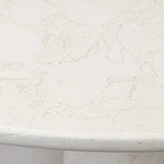 A play in proportion, simple shaping puts the focus on the texture of cast concrete. Three pedestal legs anchor the bullnose-edge top of this outdoor dining table. Cover or store indoors when not in use or during inclement weather Amethyst Home provides interior design, new home construction design consulting, vintage area rugs, and lighting in the Laguna Beach metro area.