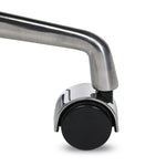 Shiny stainless steel frames Four Hands-exclusive top-leather cushioning for a balance of comfort and edge. Overfilled for a relaxed sit, a cushioned seat and back keep things supportive. Adjustable height and smooth 360-swivel bring ease to your workspace Amethyst Home provides interior design, new home construction design consulting, vintage area rugs, and lighting in the Newport Beach metro area.