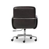 Shiny stainless steel frames Four Hands-exclusive top-leather cushioning for a balance of comfort and edge. Overfilled for a relaxed sit, a cushioned seat and back keep things supportive. Adjustable height and smooth 360-swivel bring ease to your workspace Amethyst Home provides interior design, new home construction design consulting, vintage area rugs, and lighting in the Omaha metro area.