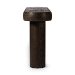Featuring Sommer Sienna Brown Pine Console Table by Four Hands at Amethyst Home. Three round pillar legs support a thick oval top featuring rounded edges. A dark brown pine finish showcases rich grain movement, playing up the curvature of this piece.
Overall Dimensions: 16.0" L x 78.0 " W x 30.0" H
Collection: WestgateColors: Sienna Brown PineMaterials: . Amethyst Home provides interior design, new home construction design consulting, vintage area rugs, and lighting in the Laguna Beach metro area.