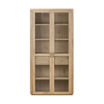 Display solo or create classic cabinetry with side-by-side multiples. This smoked oak cabinet has two drawers and multiple shelves, making a welcoming combination of open and closed storage Amethyst Home provides interior design, new home construction design consulting, vintage area rugs, and lighting in the Park City metro area.