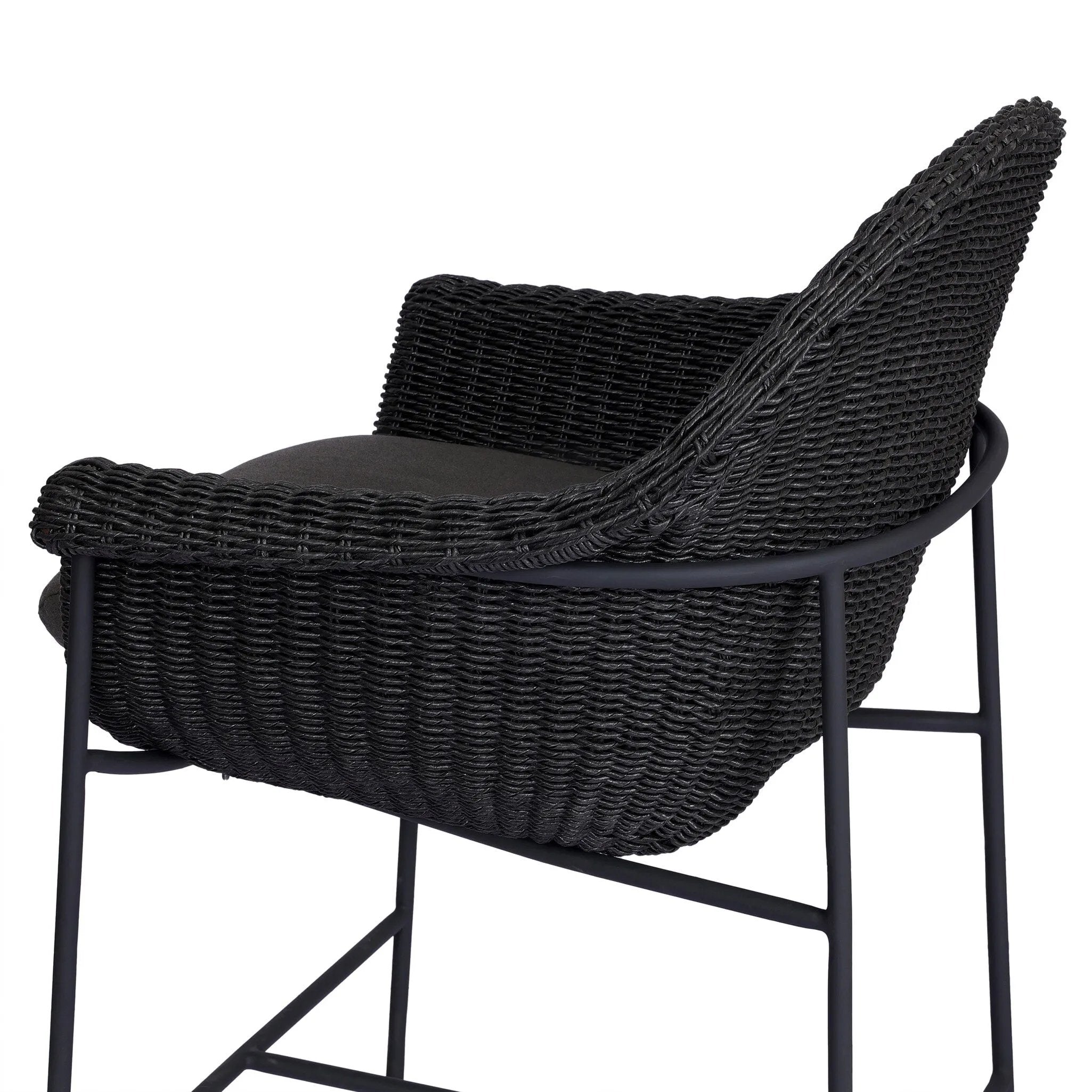 Featuring Suerte Arashi Ink Outdoor Stool by Four Hands at Amethyst Home. Crafted from durable and weather-resistant materials, the Suerte Arashi Ink Outdoor Stool is the perfect addition to any outdoor space. With its sleek design and sturdy construction, this stool offers both style and functionality. Enjoy the outdoors in comfort and style with the Suerte Ar. Amethyst Home provides interior design, new home construction design consulting, vintage area rugs, and lighting in the Omaha metro area.