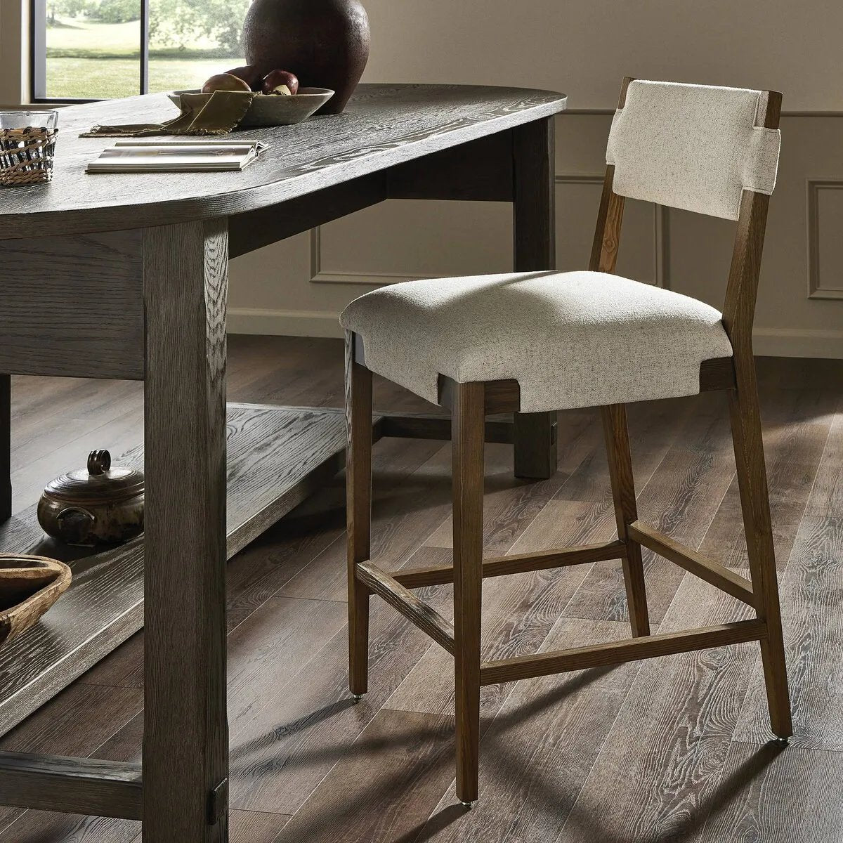Featuring Tamari Antwerp Natural Counter Stool by Four Hands at Amethyst Home. Expertly crafted, the Tamari Antwerp Natural Counter Stool is a versatile and durable addition to your home. Made from high-quality materials, this stool offers both comfort and convenience in one. Perfect for any bar or counter, it's ready to ship and elevate any space.
Overall . Amethyst Home provides interior design, new home construction design consulting, vintage area rugs, and lighting in the San Diego metro area.