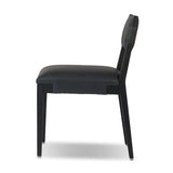 Featuring Tamari Brickhouse Black Dining Chair by Four Hands at Amethyst Home. Indulge in the luxurious experience of dining with our Tamari Brickhouse Black Dining Chair. With its sleek and sophisticated design, this chair is sure to elevate any dining space. Comfortable and elegant, it's the perfect addition to your upscale lifestyle.
Overall Dimensions:. Amethyst Home provides interior design, new home construction design consulting, vintage area rugs, and lighting in the Washington metro area.