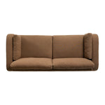 Featuring Tate Antwerp Cafe Sofa-98" by Four Hands at Amethyst Home. Made in the USA, this inviting sofa features large, arched arms with extra padding, offering a sleek yet comfortable look. Upholstered in a durable, linen-like fabric, it balances practicality with a soft, textured feel. Six loose cushions ? including two large back and seat cushions and two s. Amethyst Home provides interior design, new home construction design consulting, vintage area rugs, and lighting in the Miami metro area.
