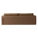 Featuring Tate Antwerp Cafe Sofa-98" by Four Hands at Amethyst Home. Made in the USA, this inviting sofa features large, arched arms with extra padding, offering a sleek yet comfortable look. Upholstered in a durable, linen-like fabric, it balances practicality with a soft, textured feel. Six loose cushions ? including two large back and seat cushions and tw. Amethyst Home provides interior design, new home construction design consulting, vintage area rugs, and lighting in the Portland metro area.