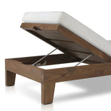 Featuring Verona Alessi Linen Outdoor Chaise by Four Hands at Amethyst Home. Expertly crafted with high-quality linen, the Verona Alessi Outdoor Chaise provides unparalleled comfort and style. It's the perfect addition to your outdoor space, allowing you to relax and unwind in luxury.
Overall Dimensions: 82.25" L x 30.0 " W x 14.0" H
Materials: 100% Pol. Amethyst Home provides interior design, new home construction design consulting, vintage area rugs, and lighting in the Newport Beach metro area.