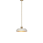 Featuring Walton White Aluminum Enamel Pendant by Four Hands at Amethyst Home. Low-profile pendant light with wide cast aluminum shade in a white textured finish. Gold leaf interior reflects to emit a warm, inviting glow that meets vintage inspiration and modern simplicity.
Overall Dimensions: 18.0" L x 18.0 " W x 8.25" H
Collection: DaneColors: White Alum. Amethyst Home provides interior design, new home construction design consulting, vintage area rugs, and lighting in the Des Moines metro area.
