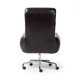 Featuring Wayland Sonoma Black Desk Chair by Four Hands at Amethyst Home. Pillowy knife-edge arms wrapped in black top-grain leather enhance the classic silhouette of this executive-sized desk chair. A polished aluminum swivel base features casters and height adjustability for added ease.
Overall Dimensions: 30.5" L x 29.0 " W x 42.0" H
Materials: Top Grain Lea. Amethyst Home provides interior design, new home construction design consulting, vintage area rugs, and lighting in the Omaha metro area.