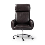 Featuring Wayland Sonoma Black Desk Chair by Four Hands at Amethyst Home. Pillowy knife-edge arms wrapped in black top-grain leather enhance the classic silhouette of this executive-sized desk chair. A polished aluminum swivel base features casters and height adjustability for added ease.
Overall Dimensions: 30.5" L x 29.0 " W x 42.0" H
Materials: Top Grain. Amethyst Home provides interior design, new home construction design consulting, vintage area rugs, and lighting in the Park City metro area.
