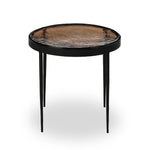 Featuring Yoko Smoked Brown Cast Glass Nesting Table by Four Hands at Amethyst Home. Smoky brown glass-topped table with slim