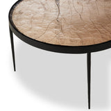 Featuring Yoko Smoked Brown Cast Glass Nesting Table by Four Hands at Amethyst Home. Smoky brown glass-topped table with slim