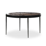 Featuring Yoko Smoked Brown Cast Glass Nesting Table by Four Hands at Amethyst Home. Smoky brown glass-topped table with slim
