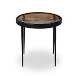 Featuring Yoko Smoked Brown Cast Glass Nesting Table by Four Hands at Amethyst Home. Smoky brown glass-topped table with slim