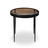 Featuring Yoko Smoked Brown Cast Glass Nesting Table by Four Hands at Amethyst Home. Smoky brown glass-topped table with slim
