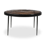 Featuring Yoko Smoked Brown Cast Glass Nesting Table by Four Hands at Amethyst Home. Smoky brown glass-topped table with slim