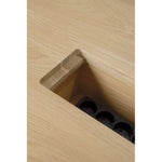 Featuring Geometric Oak Meeting Table by Ethnicraft at Amethyst Home. In the Geometric collection, shapes intersect in unexpected ways, creating playful contrasts with light and shadow at every angle. The Geometric meeting table elevates a professional space with softened edges and natural lines at play, adding volume and practical comfort further enhanced by integrated wire manageme. Amethyst Home provides interior design, new construction, custom furniture, and area rugs in the Boston metro area