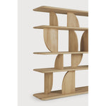 Featuring Geometric Oak Rack by Ethnicraft at Amethyst Home. In the Geometric collection, shapes intersect in unexpected ways, creating playful contrasts with light and shadow at every angle. The Geometric rack offers an eyecatching display for treasured objects and mementos.Weight : 243 lb Dimensions: 87.5 in W x 18.5 in L x 54.5 in HAdjustable Feet : NoBrushed : NoCollection :. Amethyst Home provides interior design, new construction, custom furniture, and area rugs in the Kansas City metro area