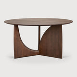 Featuring Geometric Teak Brown Round Dining Table by Ethnicraft at Amethyst Home. In the Geometric collection, shapes intersect in unexpected ways, creating playful contrasts with light and shadow at every angle. Inspired by the bestselling side table, the round Geometric dining table makes a practical statement.Weight : 176 lbDimensions:  64.5 in W x 64.5 in L x  14.5 in HAd. Amethyst Home provides interior design, new construction, custom furniture, and area rugs in the Salt Lake City metro area