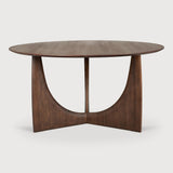 Featuring Geometric Teak Brown Round Dining Table by Ethnicraft at Amethyst Home. In the Geometric collection, shapes intersect in unexpected ways, creating playful contrasts with light and shadow at every angle. Inspired by the bestselling side table, the round Geometric dining table makes a practical statement.Weight : 176 lbDimensions:  64.5 in W x 64.5 in L x  14.5 in HAdjustabl. Amethyst Home provides interior design, new construction, custom furniture, and area rugs in the Seattle metro area