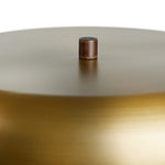 Featuring Griffin Russet Mango Table Lamp by Four Hands at Amethyst Home. A stylish nod to midcentury mushroom lamps, this beautifully scaled wooden lamp features a gleaming metal shade finished in aged brass. It's topped with a small wood finial to complete the look.Overall Dimensions: 20.00"w x 20.00"d x 22.75"hWeight : 15.78 lbsMaterials : Solid Mango, Iron. Amethyst Home provides interior design, new construction, custom furniture, and area rugs in the Charlotte metro area