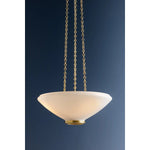 The traditional silhouette of the Awosting pendant receives a fashionable update with jewelry-inspired details. Blown from opal matte glass, the shade’s softened edges evoke a sense of calm, organic beauty. As light passes through the oculus, the lace-like metalwork becomes more noticeable. Amethyst Home provides interior design, new home construction design consulting, vintage area rugs, and lighting in the Newport Beach metro area.