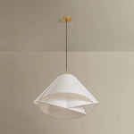 The dynamically layered design of the Edna pendant seeks to push the boundaries of what is possible with a handmade paper shade construction. Constructed as one piece, the shade is comprised of three identical pieces that intersect one another in a perfect geometric array. Amethyst Home provides interior design, new home construction design consulting, vintage area rugs, and lighting in the Salt Lake City metro area.