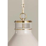 The Highclere family blends industrial and classic elements to create a modern, elevated basic. Etched for added texture, the clear optic glass shade creates a beautiful diffusion of light while the bell-shaped silhouette of the shade is accented by Mark D. Sikes' signature brass screw detailing. Amethyst Home provides interior design, new home construction design consulting, vintage area rugs, and lighting in the Omaha metro area.