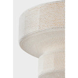 Inspired by the sea-faring community of Scotland, Thurso hovers between tension and release. Recalling the comfort of a ferry station during harsh conditions, the artist Chandler McLellan sought to imbue this pendant with a soft warmth in both materiality and luminance. Amethyst Home provides interior design, new home construction design consulting, vintage area rugs, and lighting in the Des Moines metro area.