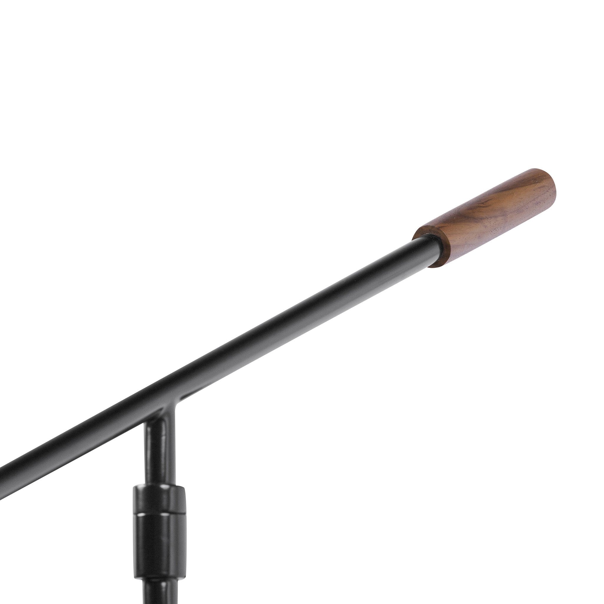 Featuring Hassell Jet Black Sconce by Four Hands at Amethyst Home. A flax linen shade with subtle flecking pairs with a sleek black metal body and dark walnut handle. Dual points of articulation including a horizontal arm rotation and vertical shade adjustment ensure precise light positioning. The plug-in design features a cord-concealing pipe and wall-mounted backplates for a refined. Amethyst Home provides interior design, new construction, custom furniture, and area rugs in the Omaha metro area