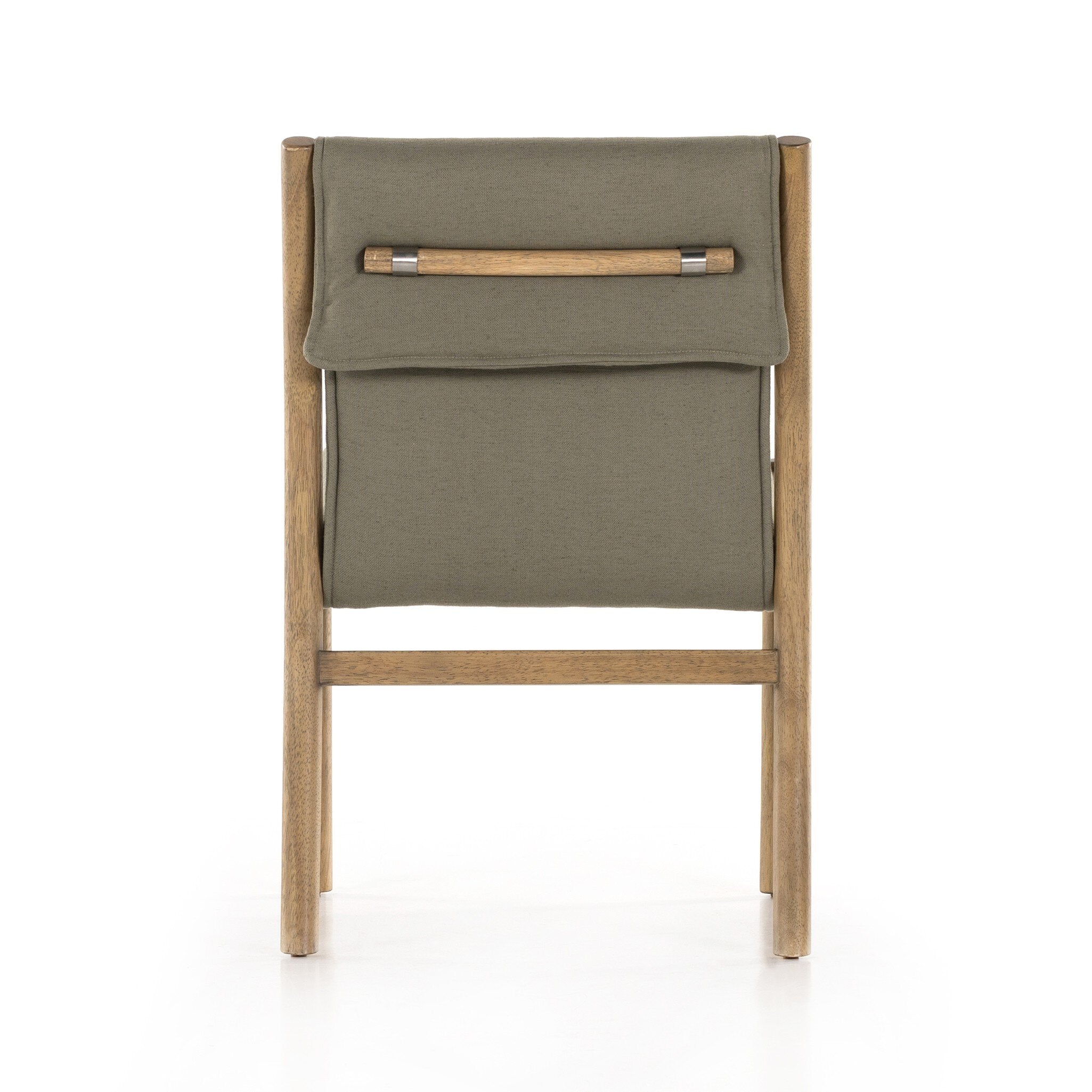 Featuring Nina Cotton Dining Chair by Four Hands at Amethyst Home. This cotton/linen blend Nina Chair feels plush yet so natural with the blend of earth made fibers.  The wood detail on the back makes us swoon.Overall Dimensions: 21.25"w x 24.50"d x 33.50"hWeight : 19.80 lbsMaterials : 62% Cotton, 20% Flax/Linen, 18% Viscose (Rayon), Solid Parawood, Stainless Steel. Amethyst Home provides interior design, new construction, custom furniture, and area rugs in the Winter Garden metro area
