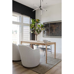 Featuring Oak Bok Dining Table by Ethnicraft at Amethyst Home. The airy shape yet rock solid construction make this Oak Bok Dining Table a timeless and remarkable design to enjoy for years to come. Available in many sizes, this can fit any dining room or kitchen area. 
Material: Oak, 100% Solid WoodFinish: Oiled
Dimensions 55": 55.5"w x 31.5"d x 30"hWeigh.  Amethyst Home provides interior design, new home construction design consulting, vintage area rugs, and lighting in the Des Moines metro area.