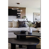 Featuring Mahogany Boomerang Coffee Table - Small by Ethnicraft at Amethyst Home. Playful, pebble shapes set on a beautiful, folded, base. The Boomerang coffee table is a fantastic and well-proportioned addition to any space. Configured with the two sizes together, or as a stand-alone, this design is sure to capture attention.
Dimensions: 33.5" x 30.5" x 1.  Amethyst Home provides interior design, new home construction design consulting, vintage area rugs, and lighting in the Charlotte metro area.