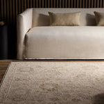 Featuring Alara Rug by Jaipur Living at Amethyst Home. Elegant and classic, the Alara design presents a largely sought-after Oushak-inspired pattern in a durable, powerloomed construction. The beautiful blue and gray oriental pattern effortlessly elevates any medium-traffic indoor setting. Space-dyed polyester introduces subtle, intriguing color variation, wh. Amethyst Home provides interior design, new home construction design consulting, vintage area rugs, and lighting in the Houston metro area.