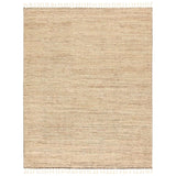 Featuring Alpine Oatmeal Hand-Knotted Rug by Jaipur Living at Amethyst Home. Drawing inspiration from Moroccan textiles, Alpine showcases the beauty in simplicity. Durable wool is hand-knotted onto a cotton foundation to create this high-piled accent piece. Its warm, solid tan design is finished with braided fringe trims for a touch of boho charm. Alpine in. Amethyst Home provides interior design, new home construction design consulting, vintage area rugs, and lighting in the San Diego metro area.