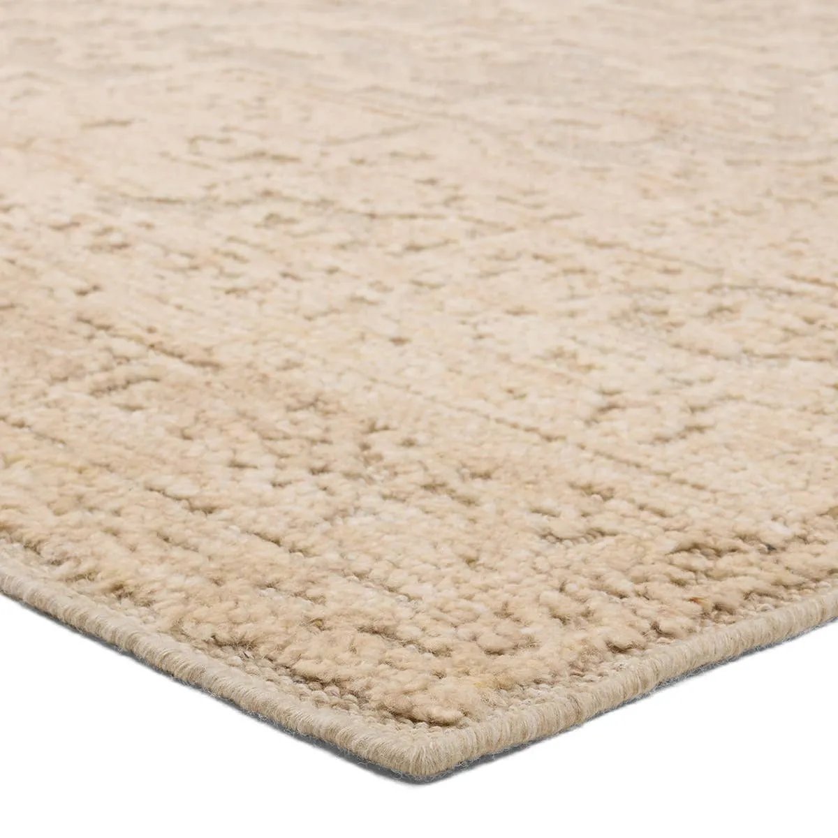 Featuring Aposio Pranhita Natural Hand-Knotted Rug by Jaipur Living at Amethyst Home. Exquisitely hand-knotted of Persian knots, this extraordinary 100% wool rug is a modern-day classic.  Its sculptural hand cut pile is plush, yet easy-to-care for and stain resistant. Handmade in wistful shades of cream and beige, the Pranhita design’s subtle cut-pile catche. Amethyst Home provides interior design, new home construction design consulting, vintage area rugs, and lighting in the Portland metro area.