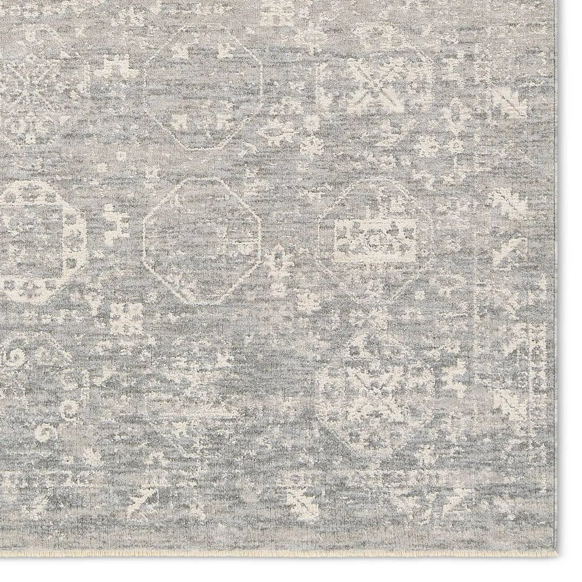 Featuring Faiza Rug by Jaipur Living at Amethyst Home. Elegant and classic, the Faiza design presents a largely sought-after Tabriz-inspired pattern in a durable, powerloomed construction. The beautiful blue and gray oriental pattern effortlessly elevates any medium-traffic indoor setting. Space-dyed polyester introduces subtle, intriguing color variation, whi. Amethyst Home provides interior design, new home construction design consulting, vintage area rugs, and lighting in the Austin metro area.
