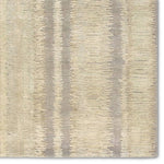 Featuring Jovian Hand-Knotted Rug by Jaipur Living at Amethyst Home. A contemporary interplay of cream and green comes to life in a striking abstract linear design. Crafted from a luxurious blend of viscose and silk, the Jovian design’s luminous sheen accentuates the depth and movement of its pattern. This handknotted piece exudes sophistication and excep. Amethyst Home provides interior design, new home construction design consulting, vintage area rugs, and lighting in the Los Angeles metro area.