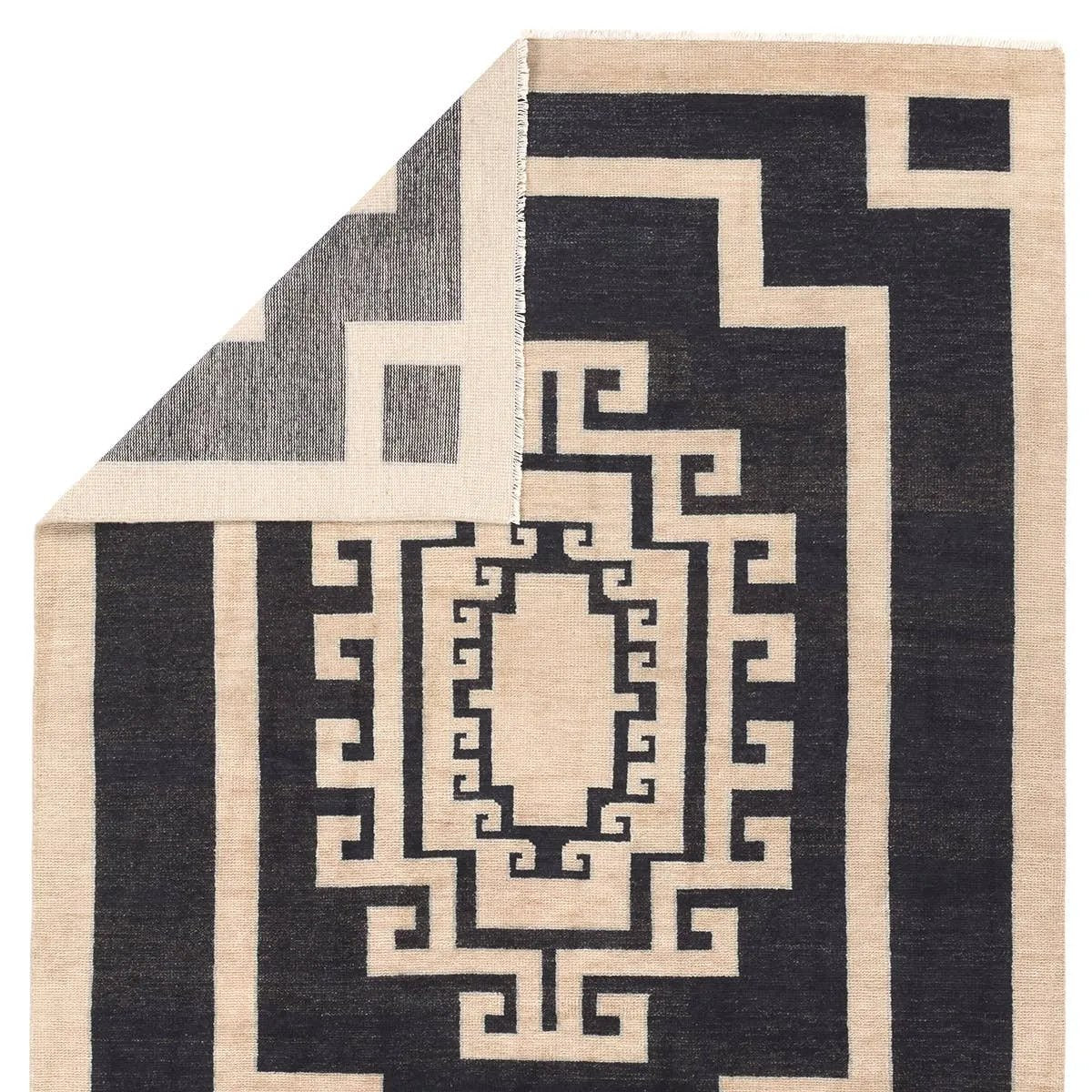Featuring Kyrenia Hand-Knotted Rug by Jaipur Living at Amethyst Home. Anchor your space with a modern representation of vintage Kars designs through bold geometric design. Kyrenia?s striking, maze-like pattern guides eyes through any area. Hand knotted for durability with kid- and pet-friendly materials, it?s ideal for busy rooms.Hand Knotted100% WoolCYP0. Amethyst Home provides interior design, new home construction design consulting, vintage area rugs, and lighting in the Kansas City metro area.