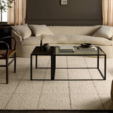 Featuring Leona Coart Rug by Jaipur Living at Amethyst Home. With its lofty, handmade loops, the Coart rug is an inviting, textural essential. Crafted of 100% undyed wool, its natural, relaxed, persona is met with a crisp, contemporary grid pattern.  An outstanding union of artistry and contemporary style, its physical approachability, monochromatic palette,. Amethyst Home provides interior design, new home construction design consulting, vintage area rugs, and lighting in the Portland metro area.
