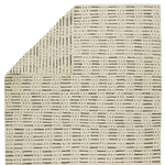 Featuring Leona  Elver Rug by Jaipur Living at Amethyst Home. The texture-rich Leona Elver offers an assortment of updated kilim looks, re-invented with the on-trend shearling style and neutral, modern palettes. The handwoven Elver rug features a globally inspired, gray dot and ticking line pattern on a neutral tan base. This 100% wool accent piece delights i. Amethyst Home provides interior design, new home construction design consulting, vintage area rugs, and lighting in the Houston metro area.