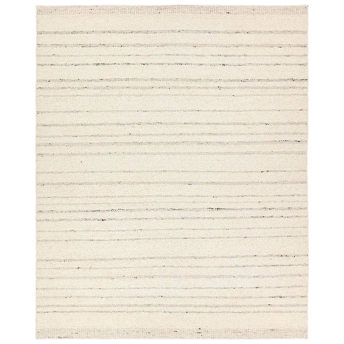 Featuring Leona Rya Rug by Jaipur Living at Amethyst Home. The texture-rich Leona Rya offers an assortment of updated kilim looks, re-invented with the on-trend shearling style and neutral, modern palettes. The handwoven Rya rug features a cream base with taupe stripes. This 100% wool accent piece delights in high and low traffic spaces such as bedrooms, li. Amethyst Home provides interior design, new home construction design consulting, vintage area rugs, and lighting in the Charlotte metro area.