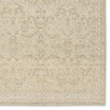 Featuring Onessa Delwyn Hand-Knotted Rug by Jaipur Living at Amethyst Home. The Onessa Delwyn marries traditional motifs with soft, subdued colorways for the perfect blend of fresh and time-honored style. These hand-knotted wool rugs feature hand-sheared quality with a coveted vintage look. The Delwyn rug features subtle floral patterns in shades of cream a. Amethyst Home provides interior design, new home construction design consulting, vintage area rugs, and lighting in the Charlotte metro area.