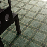 Featuring Quinlan Hand-Knotted Rug by Jaipur Living at Amethyst Home. The Quinlan design reinvents timeless geometric grid patterns, fusing classic charm with a modern edge. Its beautiful blue hue elevates any mid-century modern space, while the 100% wool construction offers natural stain resistance. Stylish and durable, this piece is designed to stand the te. Amethyst Home provides interior design, new home construction design consulting, vintage area rugs, and lighting in the Houston metro area.