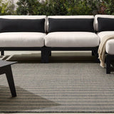 Featuring Sacdecer Moren Rug by Jaipur Living at Amethyst Home. The Sacdecer Moren is an exceptional handwoven indoor/outdoor rug, blending high-performance style with eco-conscious materials. Hand crafted in India from 100% PET yarn, sourced from recycled plastic bottles, it's both durable and environmentally friendly. Designed to withstand outdoor elements . Amethyst Home provides interior design, new home construction design consulting, vintage area rugs, and lighting in the Houston metro area.