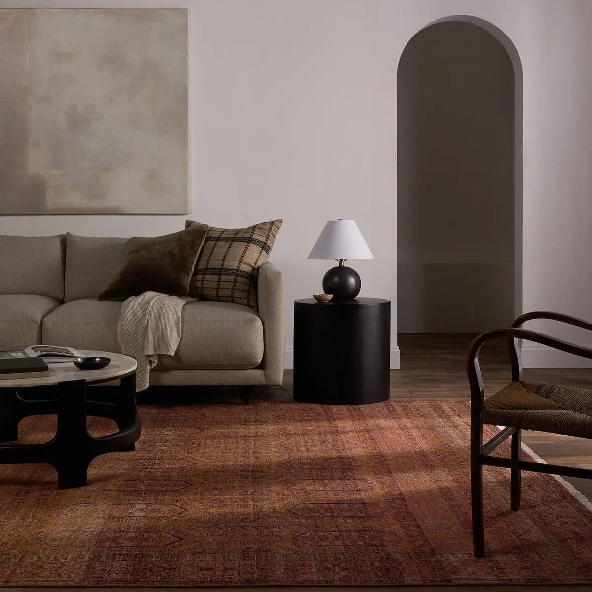 Featuring Someplace In Time Arial Hand-Knotted Rug by Jaipur Living at Amethyst Home. Whimsical colorways combine with the opulent detail of a traditional-inspired pattern; the Someplace in Time Arial represents nostalgia and progression, heritage and the contemporary. The Arial rug features warm tones, oxidized to get the vintage feel and look.  Its tradit. Amethyst Home provides interior design, new home construction design consulting, vintage area rugs, and lighting in the Park City metro area.