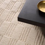 Featuring Totto Hand-Knotted Rug by Jaipur Living at Amethyst Home. A contemporary twist on traditional Afghani hand-knotted textiles. The Keoka is crafted entirely from wool, featuring a ribbed construction that accentuates its dynamic checkerboard pattern with unique linear details. Complete with a dhurrie border, the Totto design adds a touch of global f. Amethyst Home provides interior design, new home construction design consulting, vintage area rugs, and lighting in the Charlotte metro area.