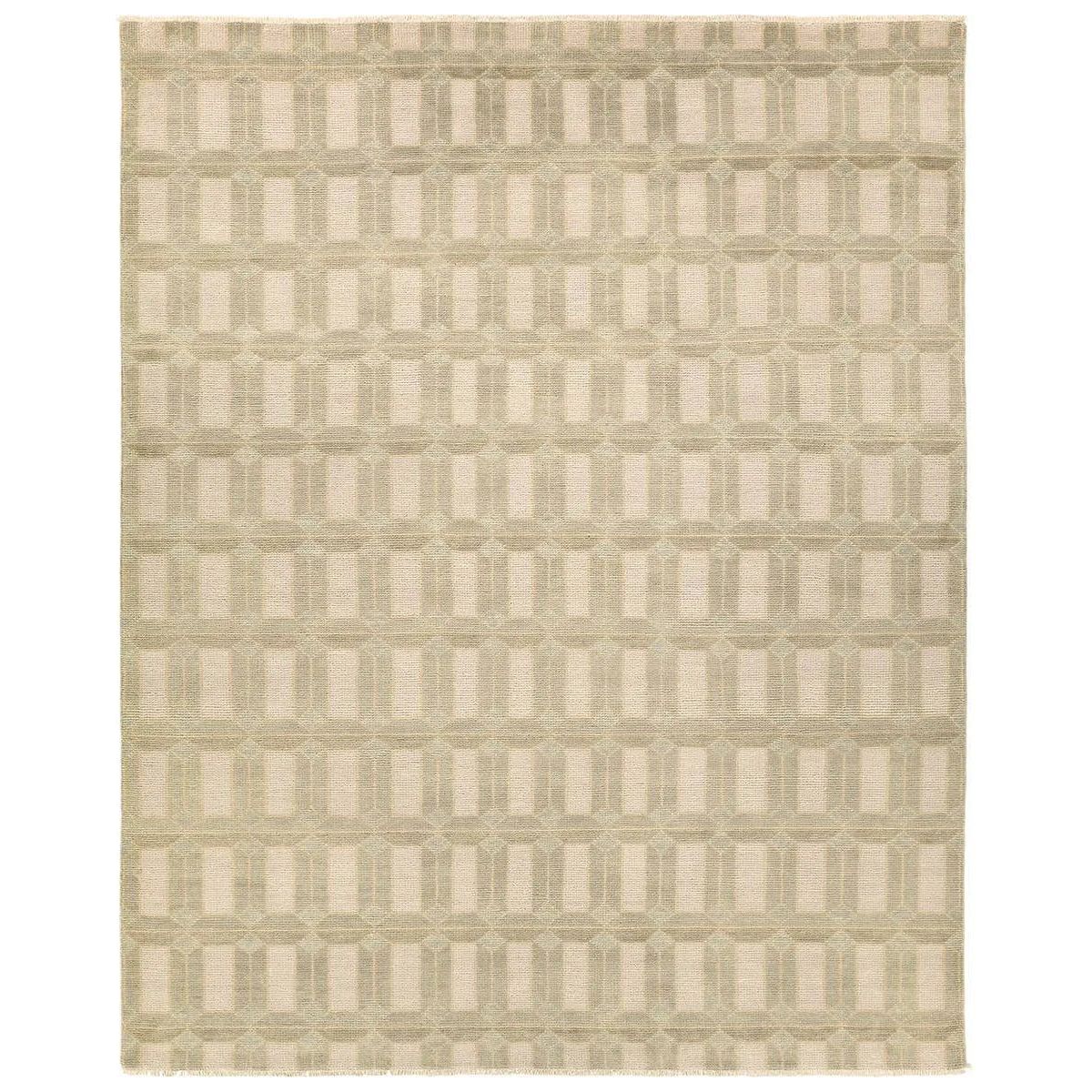 Featuring Vaila Hand-Knotted Rug by Jaipur Living at Amethyst Home. The Vaila design reinvents timeless geometric grid patterns, fusing classic charm with a modern edge. Soft beige tones elevate any mid-century modern space, while naturally stain-resistant wool handles medium-traffic areas, kids, and pets with ease. A durable yet stylish foundation, this pie. Amethyst Home provides interior design, new home construction design consulting, vintage area rugs, and lighting in the Portland metro area.