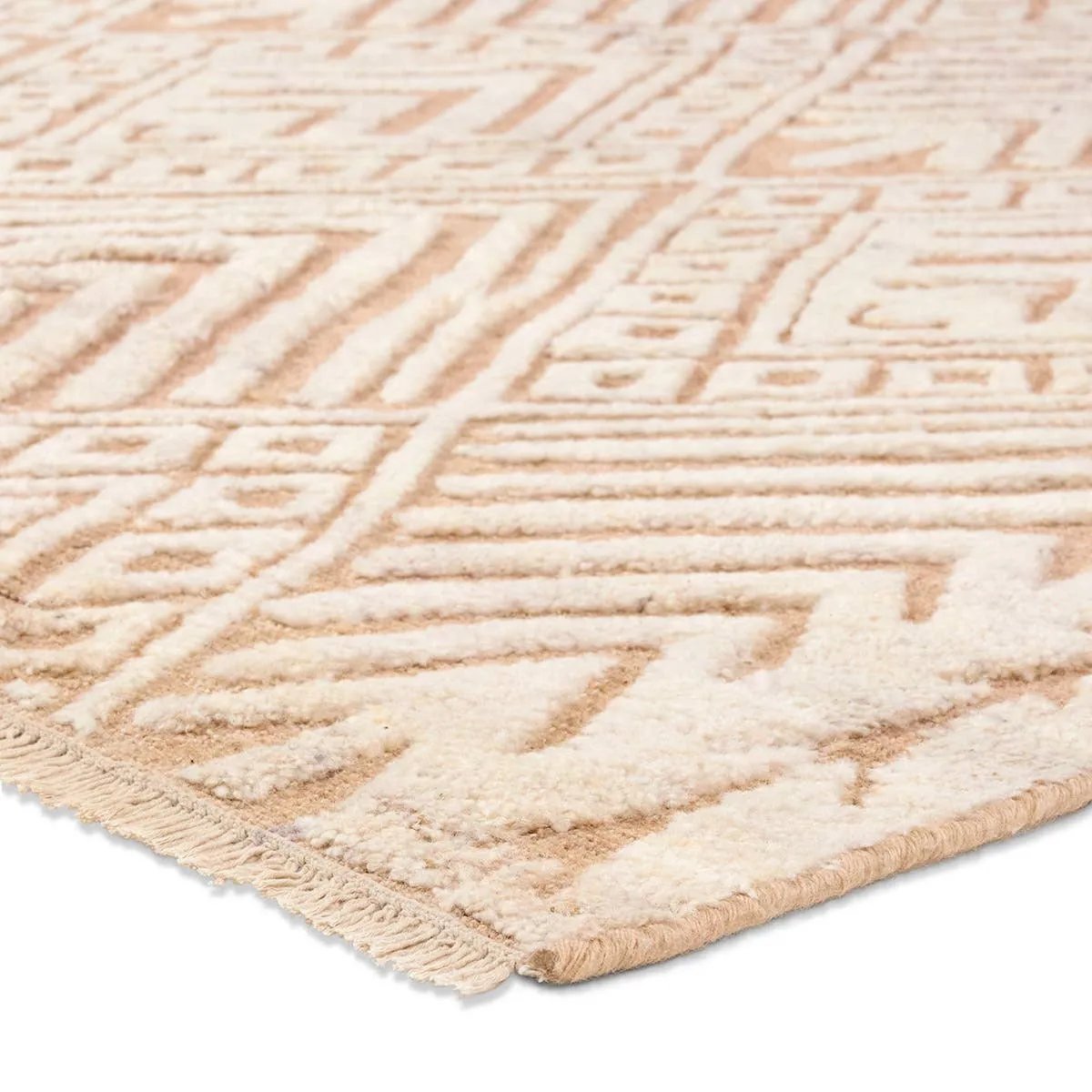 Featuring Zayda Palmeraie Hand-Knotted Rug by Jaipur Living at Amethyst Home. Envelop living spaces in the rich heritage of tribal artistry with the Zayda by Heja Home Palmeraie. These handknotted rugs, expertly crafted in India using 100% wool, exude a mesmerizing blend of tribal charm and timeless geometric elegance. The Palmeraie design features a globall. Amethyst Home provides interior design, new home construction design consulting, vintage area rugs, and lighting in the Monterey metro area.